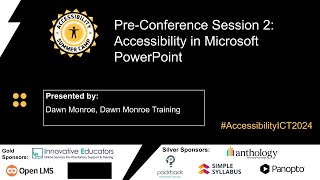 2024 ASC Preconference Session 2 with Dawn Monroe Accessibility in Microsoft PowerPoint [upl. by Nonie]