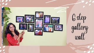 How to Create a Gallery Wall  6 Steps Gallery Wall Living Room Wall Makeover  Home Decor Idea [upl. by Vocaay]