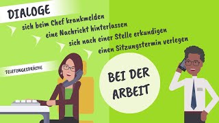 Telefonieren im Beruf  Dialoge A2B1  Deutsch lernen [upl. by Edson55]