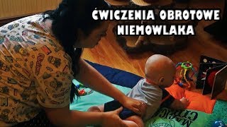 Ćwiczenia obrotowe niemowlaka  5 miesięczny Dominik  wzmożone napięcie mięśniowe  propozycje [upl. by Louth877]