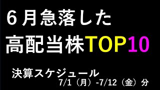 ６月に下げた高配当株。ファーストリテイリング、ローツェ、ベイカレントコンサルティング、霞ヶ関キャピタル、良品計画、マネーフォワード、安川電機の決算～あす上がる株。 高配当株やデイトレ情報も～ [upl. by Housen639]