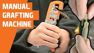 4 Grafting Techniques with a Manual Grafting Machine English Double Split Omega and Bud Grafting [upl. by Amerak]