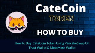 How to Buy CateCoin Token Using PancakeSwap On Trust Wallet and MetaMask Wallet [upl. by Yenatirb]