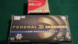 Short barrel 9mm test Inceptor ARX vs Federal HST [upl. by Fairley]