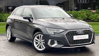 Approved Used Audi A3 Sportback Sport 40 TFSI e 204 PS S tronic  Preston Audi [upl. by Aihsetel]