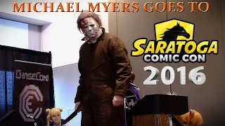 Michael Myers goes to Saratoga Comic Con 2016 [upl. by Neelyam]