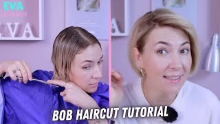 How To Cut Your Own Hair  Bob Haircut Tutorial 2023 by Eva Lorman [upl. by Demeter]