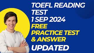 TOEFL Reading Practice Test With Answers 1 Sep 2024 [upl. by Amak277]