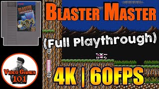 Blaster Master NES  4K 60FPS  No Death Playthrough  Video Games 101 [upl. by Dnomder]