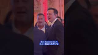 Elon Musk spotted at MaraLago with Trump on Election Night [upl. by Vizza574]