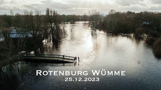 Rotenburg an der Wümme  Hochwasser am 25122023 [upl. by Karney]