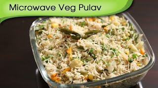 Microwave Veg Pulav  Easy to make Main Course Recipe  Ruchis Kitchen [upl. by Ettevahs]