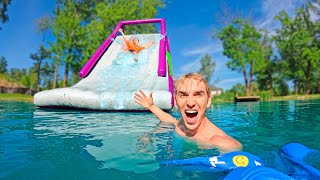 OPENING my BACKYARD WATERPARK Giant Waterslide [upl. by Dieter]