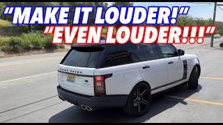 2017 Range Rover 50L SC V8 Muffler Delete Vs Straight Pipe [upl. by Nyhagen]