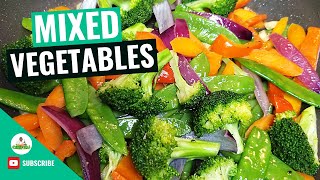 Sauteed Vegetables  Sautéed Mixed Vegetables  How to make Sauteed Vegetables Recipe [upl. by Ecyar]