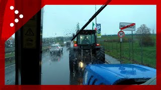 Protesta agricoltori a Milano corteo di trattori rientra a Segrate [upl. by Kliment]