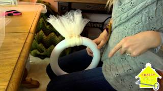 Crafty Cribs  Episode 3 DIY Wreath made from Tulle [upl. by Auqinihs629]