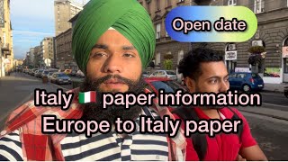 Italy paper immigration updateEurope to Italy paper Parmhungary [upl. by Codd]