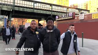 NYPD Arrests Teen Selling Subway Swipes Threatens Cops [upl. by Denie]