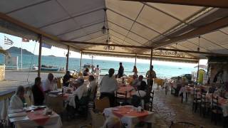 Marina Hotel Restaurant getting ready for a night of Greek Dancing Arillas 2011 [upl. by Diba]