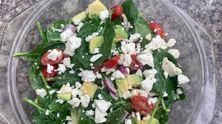 How to make healthy spinach salad easy spinach salad recipe [upl. by Ennagem]