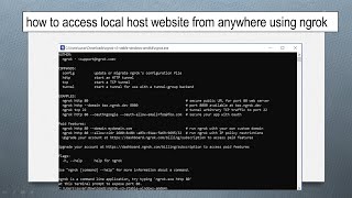 how to access localhost website from anywhere using ngrok ngrok [upl. by Liag]