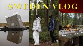 SWEDEN VLOG  I CANT BELIEVE WE STAYED HERE  sleeping in the trees amp visiting the arctic bath [upl. by Hoebart]