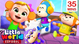 Somos 5 Monitos Saltando  Canciones Infantiles  Little World En Español [upl. by Irac]