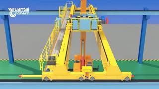 Double Girder Overhead Crane Installation Procetures 3D Presentation  Overhead EOT Crane Assembly [upl. by Maison]