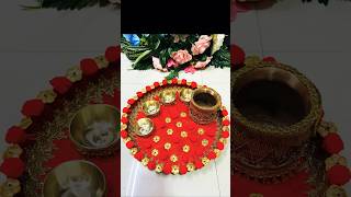 Thali Decoration For Diwali Karwa Chauth Navratri and Griha Pravesh  DIY Plate Decoration Ideas [upl. by Lyrpa396]