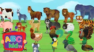 Animal Sounds Song 🐒🐯  Animal Stories for Toddlers  ABC Kid TV  Nursery Rhymes amp Kids Songs [upl. by Dlanar]