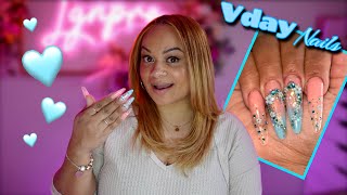 SCULPTED VALENTINES DAY HARD GEL NAILS 💕💖 Builder Gel Nails Tutorial  LGNPro [upl. by Haissem393]