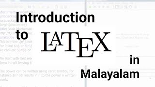 LaTeX Introduction in Malayalam  First Document in LaTeX  TeXworks Software  Part 1 [upl. by Rick]