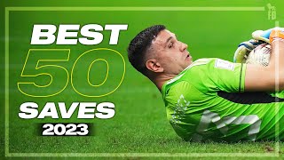 Best 50 Goalkeeper Saves 2023  HD [upl. by Elfie]