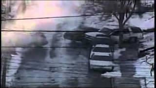 Cars Slide Down Icy Hill in Pittsburgh [upl. by Yatnuahs]