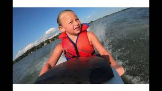 Youngest kid to ever do this Wide open Kawasaki JetSki js550 [upl. by Christianity]