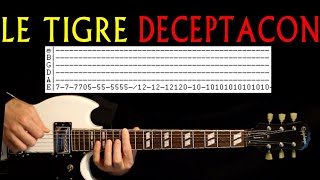 Le Tigre Deceptacon Guitar Tab Lesson  Tabs Cover  Bass Line [upl. by Omari]