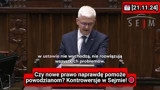 211124r Sejm powódź polityka [upl. by Atselec]