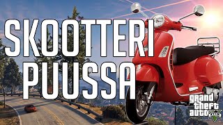 MUN SKOOTTERI JÄI PUUHUN  Gta V Hauskat Hetket [upl. by Boothman]