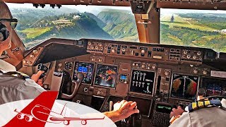 CHALLENGING LANDING QUITO  BOEING 747 COCKPIT VIEW  4K [upl. by Weikert812]