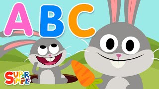 ABC Hop  Hop Along Alphabet Songs For Kids  Super Simple Songs [upl. by Dnalon589]