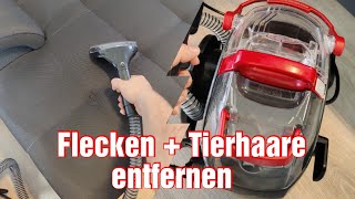 Erbrochenes und Katzenhaare von Couch entfernen  Bissell SpotClean Pro 1558N  RolloTollo Blue Pet [upl. by Marten]