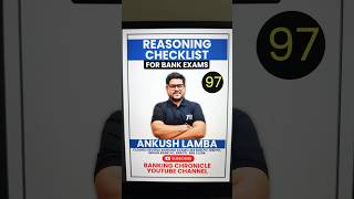 Reasoning checklist by Ankush Lamba sbipo2024 97 [upl. by Shelagh]