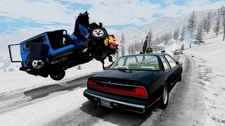 Rollover and Car Crashes 08🔥BeamNG drive [upl. by Amalie]