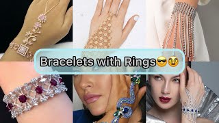 Girls Crystal Ring Braceletes amp Tassel  Glittering synthetic hand chain with Braceletes for women [upl. by Beach915]