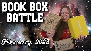 BOOK BOX BATTLE  February 2023  FairyLoot vs OwlCrate vs Illumicrate [upl. by Hamner]