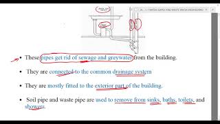 PLUMBING DRAINAGE SYSTEMANTI SIPHONAGE VENT SOIL WATE AND RAIN PIPES WSWWE PART 15JKSSB JE CIVIL [upl. by Airdnassac]