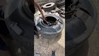 How To Truck Tire Cutting 😍 Part 80 😊 shorts asmr short [upl. by Eyot169]