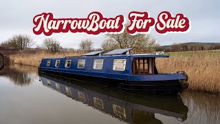 60ft Narrowboat For Sale  Tiny Home Tour [upl. by Hukill679]