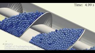 DEM simulation of the inclined screw conveyor using PhasisFlow [upl. by Bouchard]